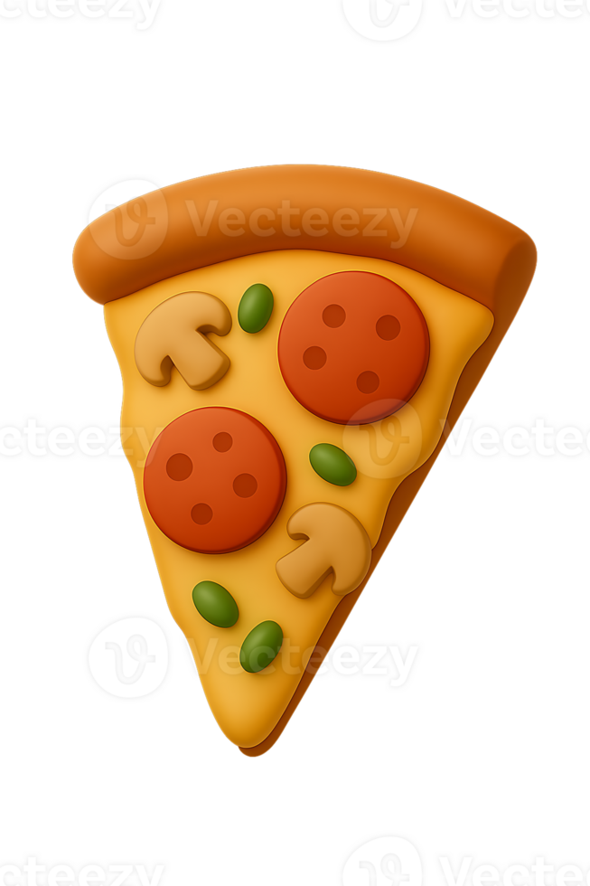 3D Pizza Slice png