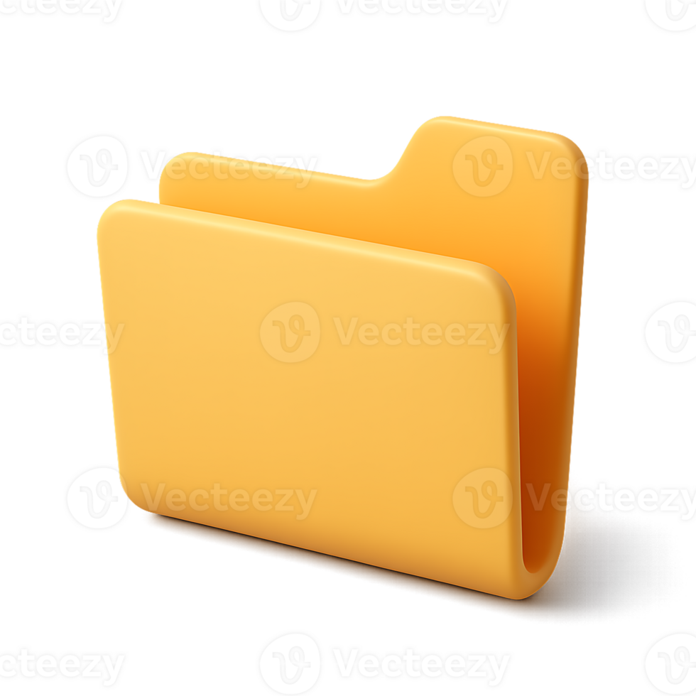 3D Yellow Folder png