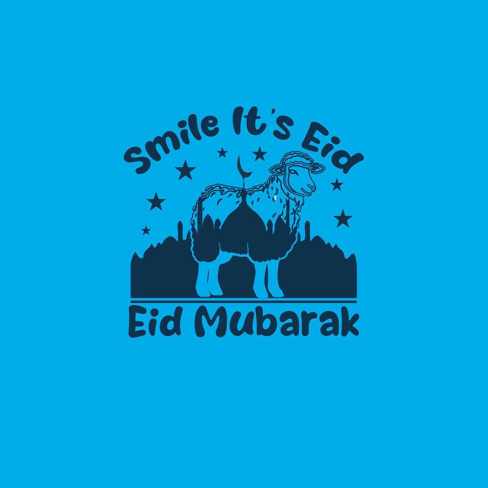 Minimal style Eid Greetings wish Design vector