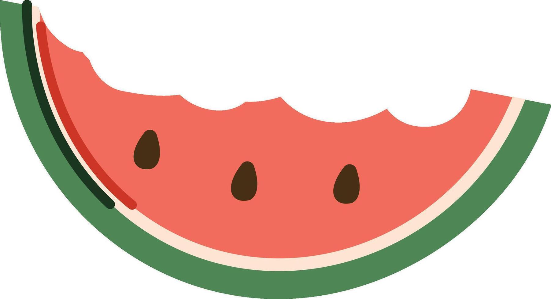 Watermelon with Seeds Design vector