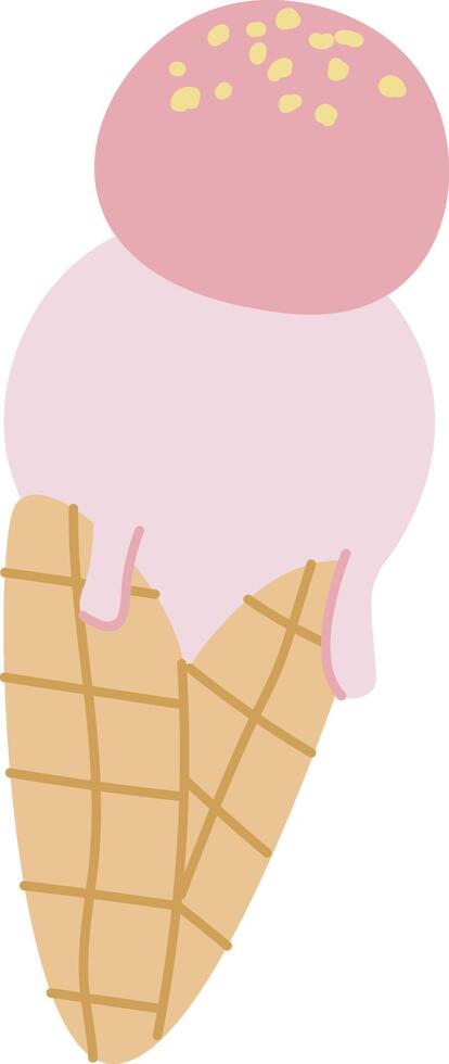Ice Cream Cone with Sprinkles Food vector