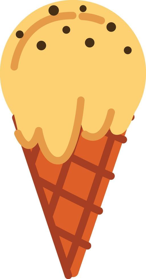 Sweet Ice Cream Cone with Sprinkles vector