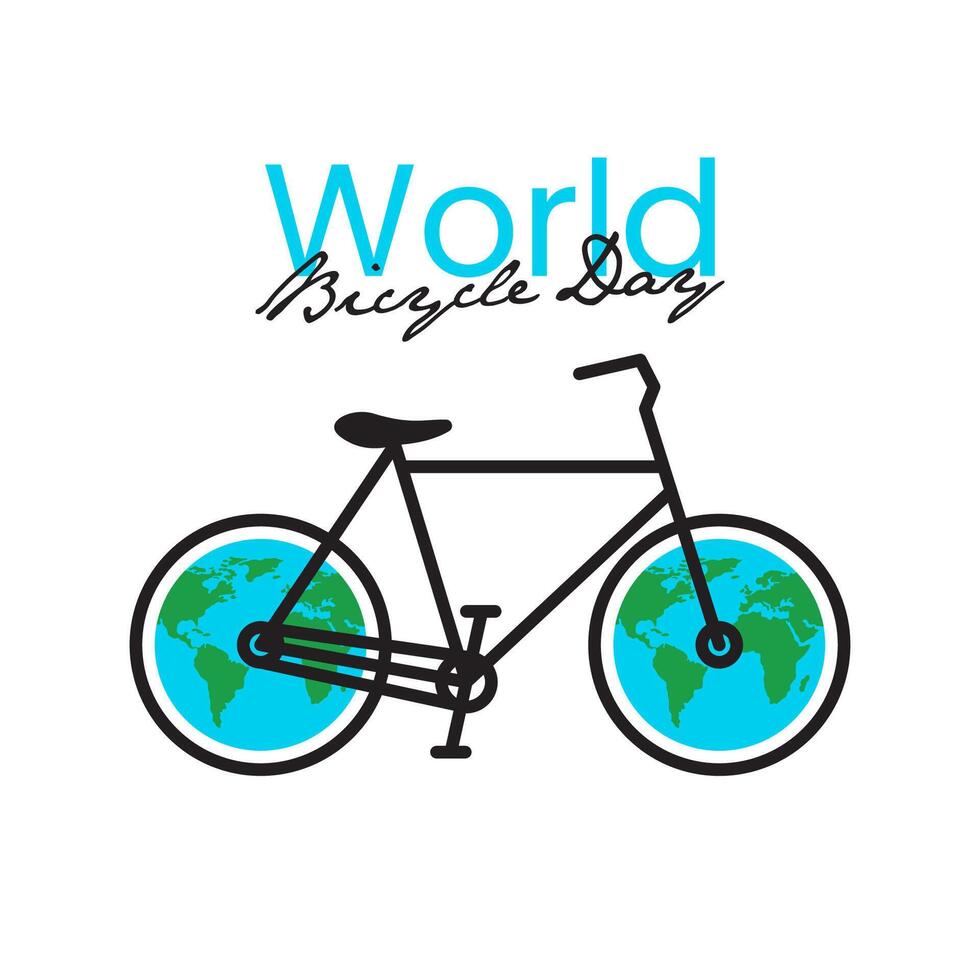 Celebrate World Bicycle Day vector