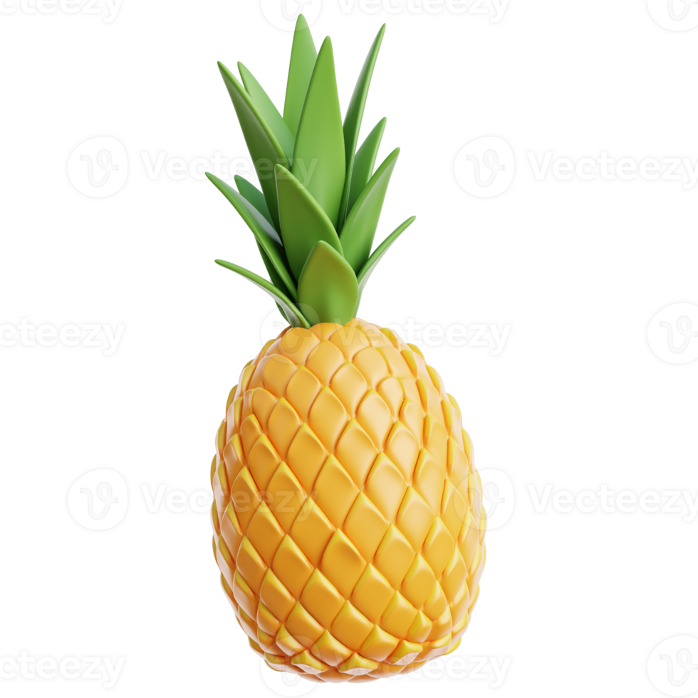 3d Pineapple Fresh illustration png