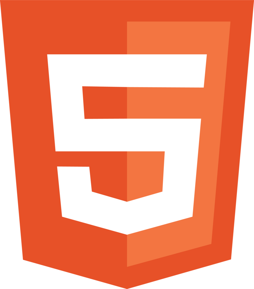 The html5 logo, with the number 5 in the center png