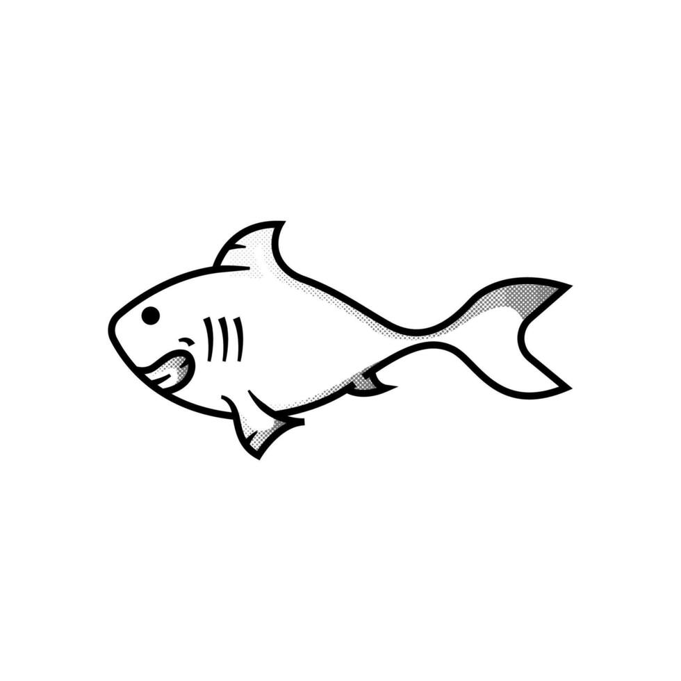 elegant and attractive shark logo symbol vector