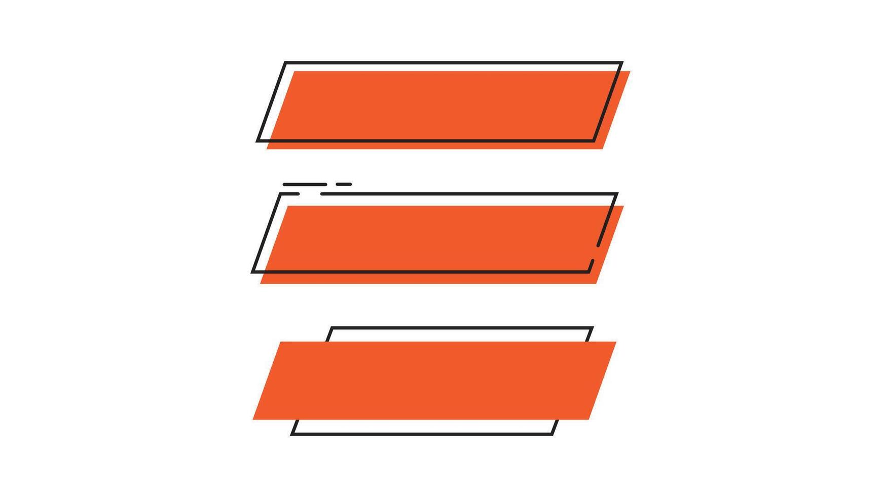 Simple text box set design for editing materials, cool simple text box set vector