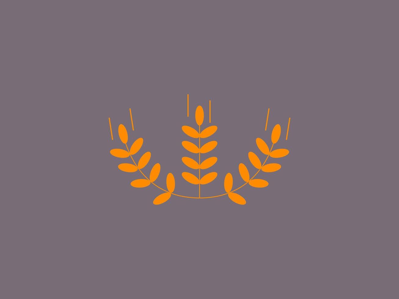 composed of three wheat or grain stalks vector