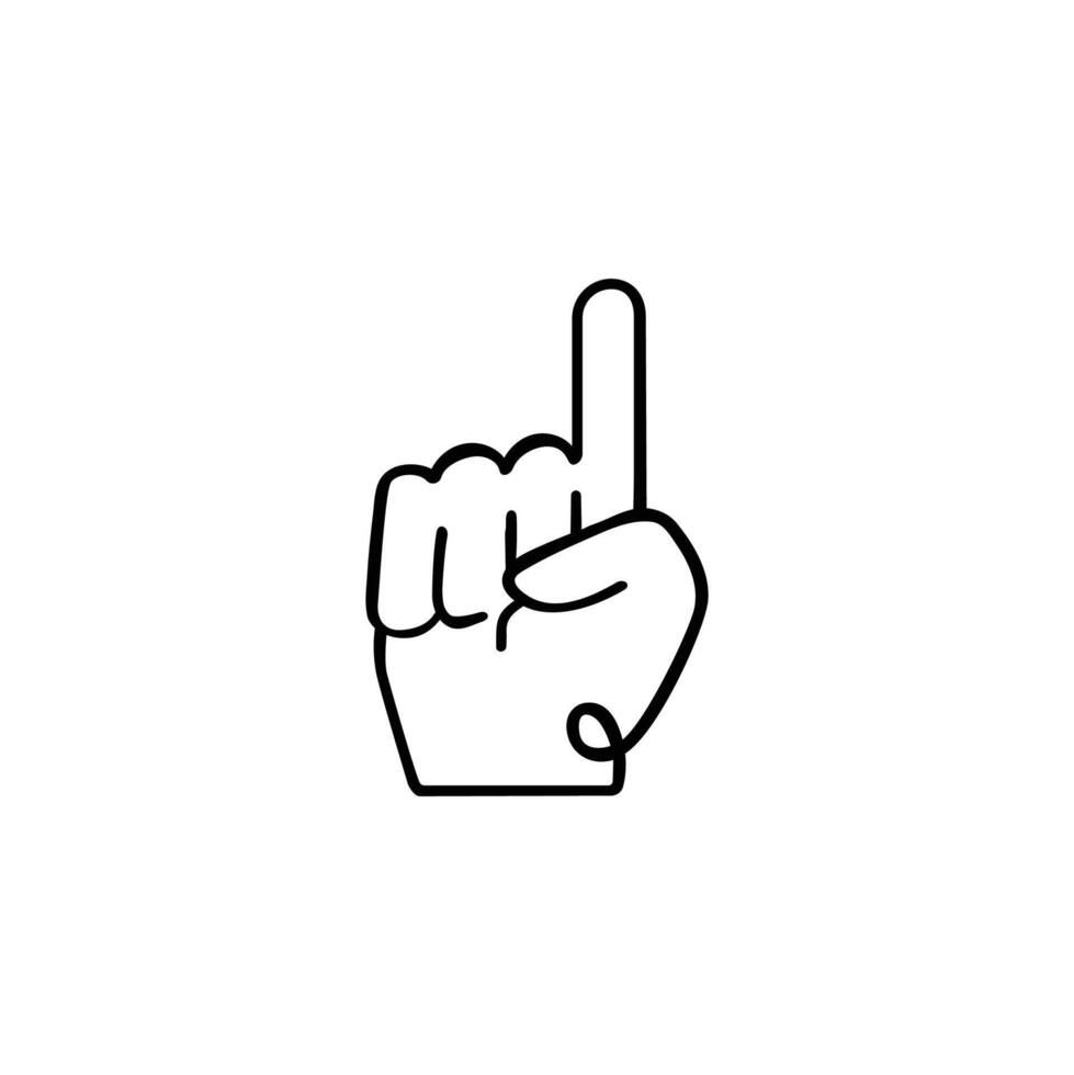 Foam Hand Line Style Icon Design vector