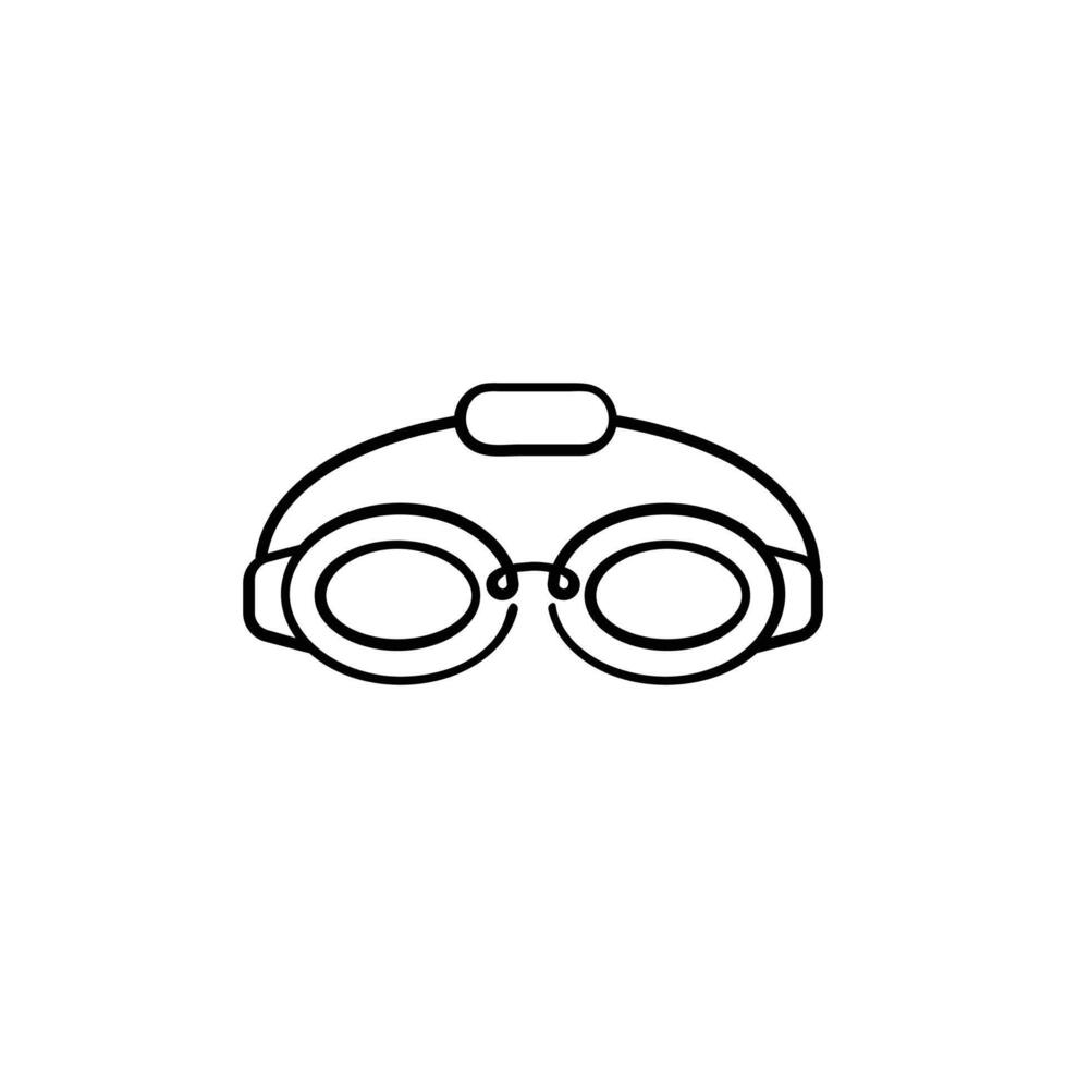Swimming Goggles Line Style Icon Design vector