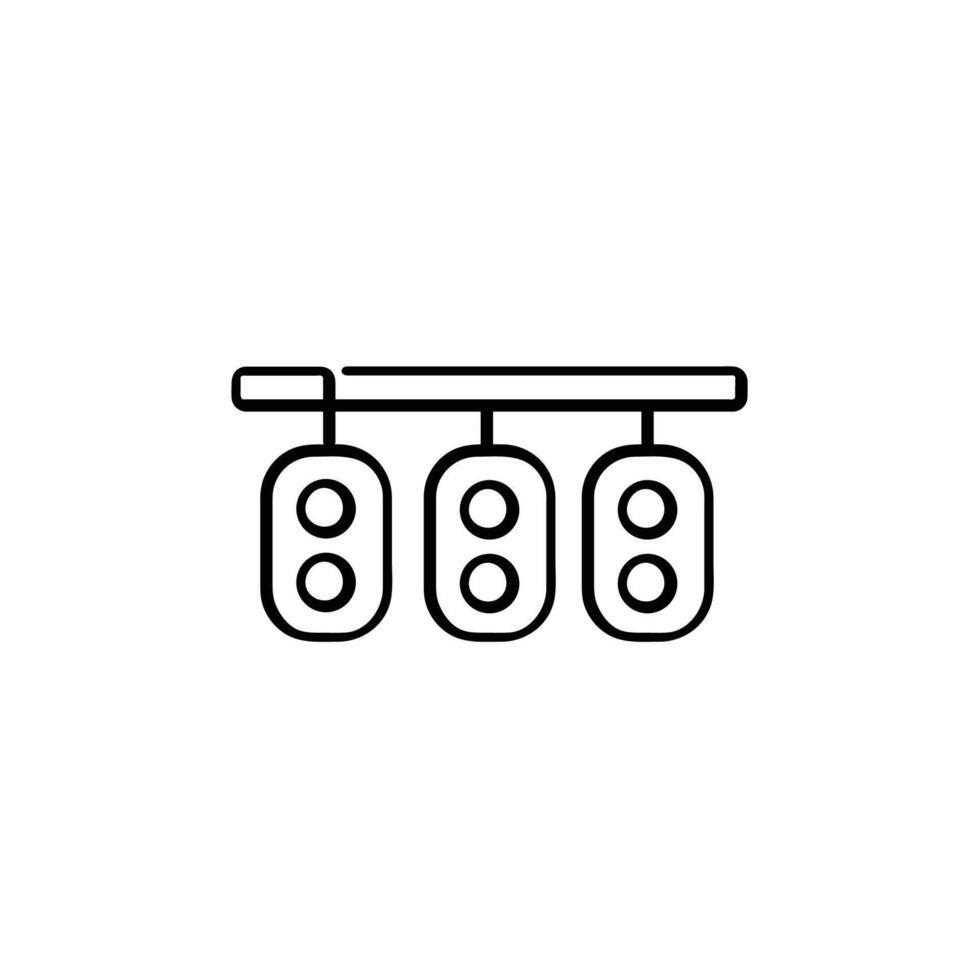 Racing Lights Line Style Icon Design vector