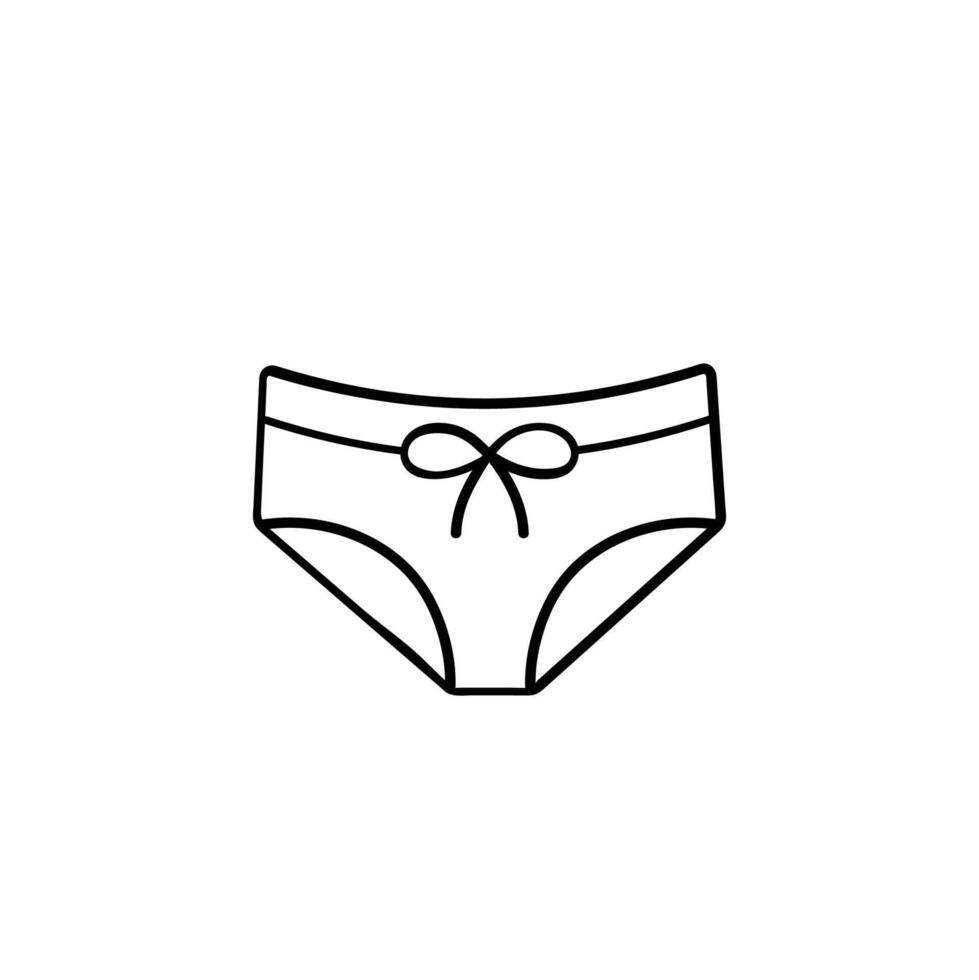 Panty Line Style Icon Design vector