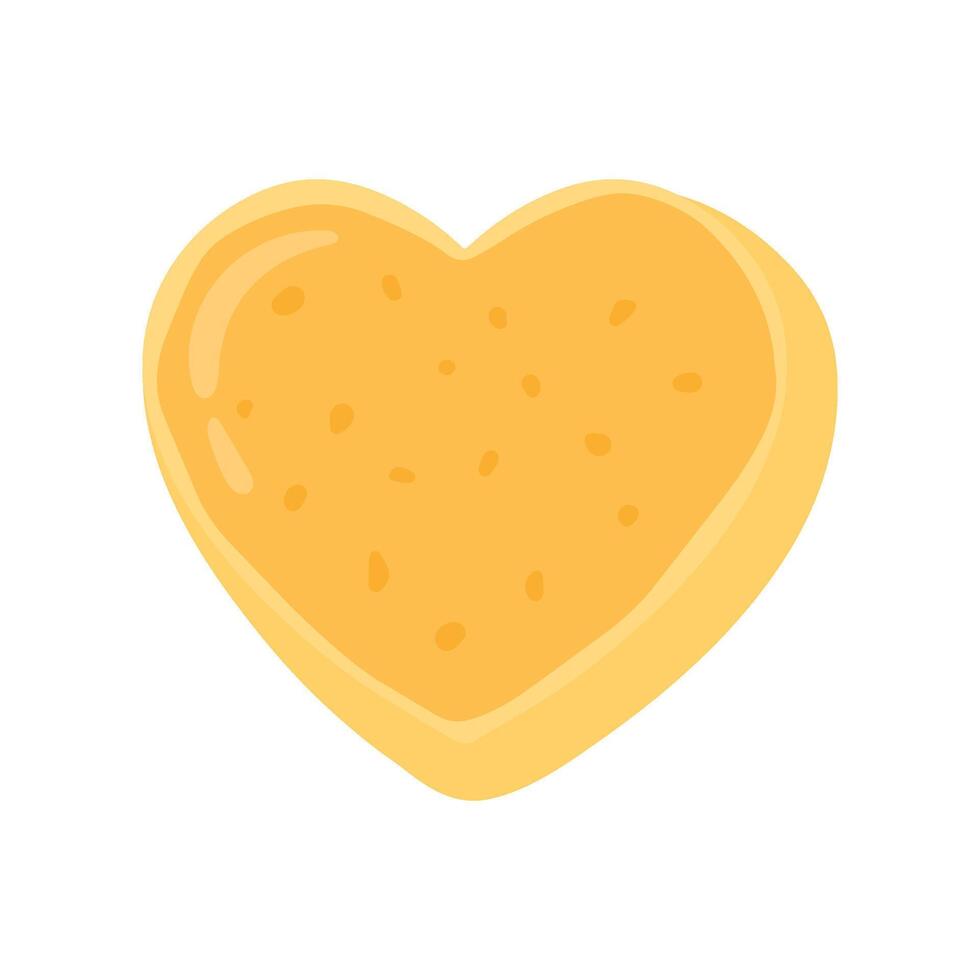 Kue Kacang Indonesian Traditional Peanut Cookies with Heart Shape for Lebaran Idul Fitri Food Art Illustration vector