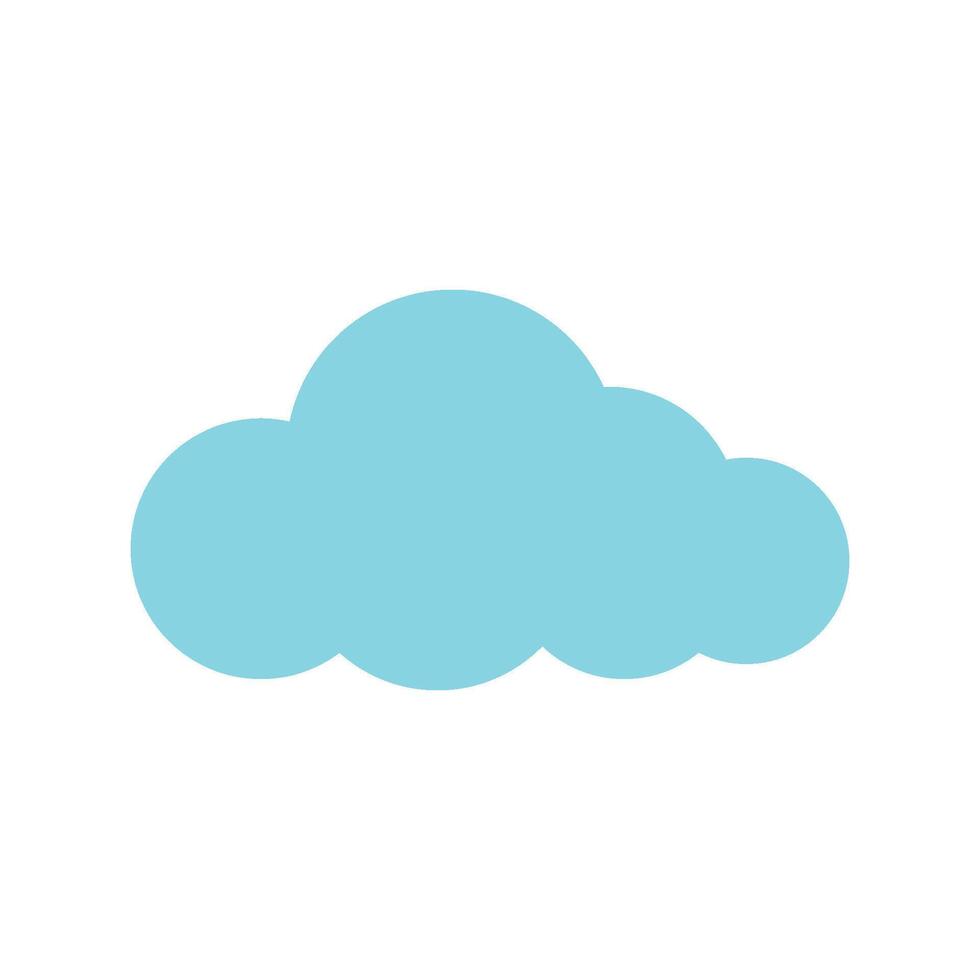 Cloud Sunny Weather Flat Icon Clipart Illustration vector