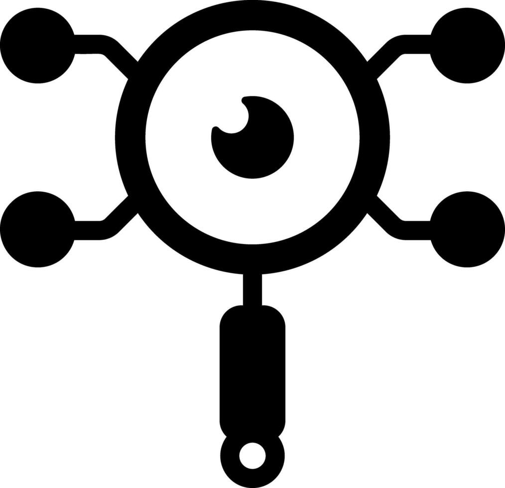 Filled style icon representing information retrieval system vector