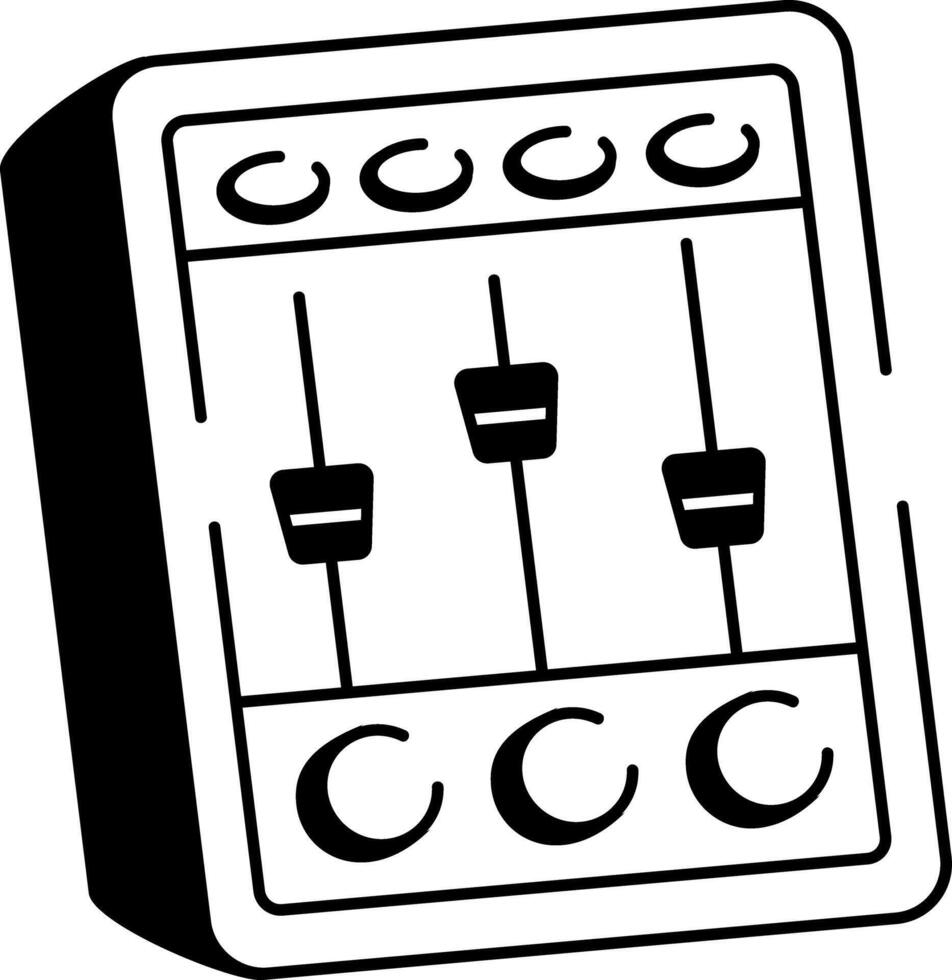 A hand drawn style icon of equalizer vector
