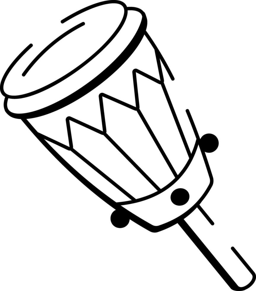 A drawing style icon of pahu drum vector