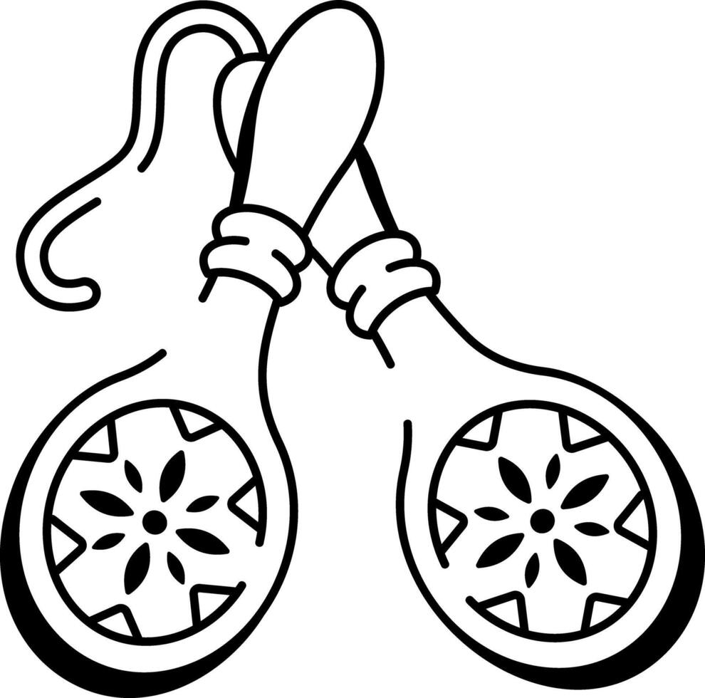 A drawing style icon of castanets vector