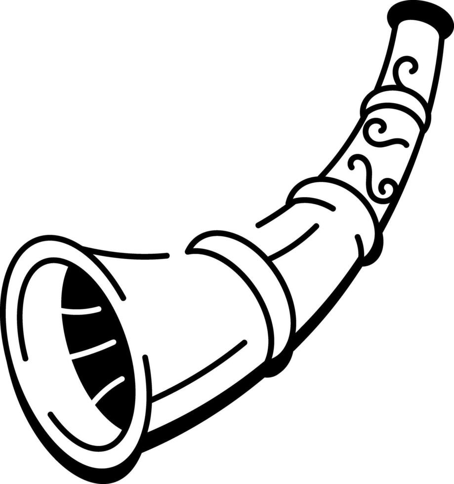 A drawing style icon of crumhorn vector