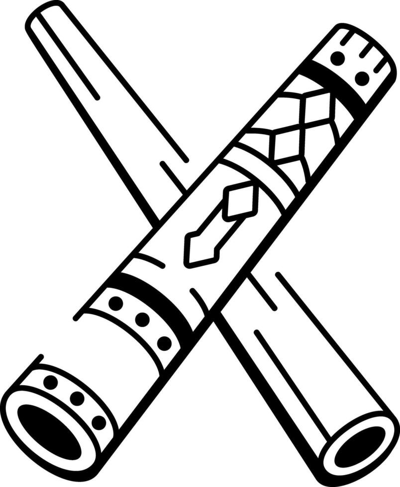 A drawing style icon of wind instrument vector