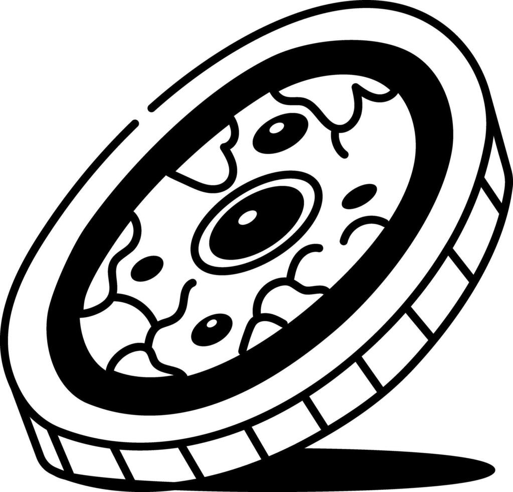A hand drawn style icon of endothelial cell vector