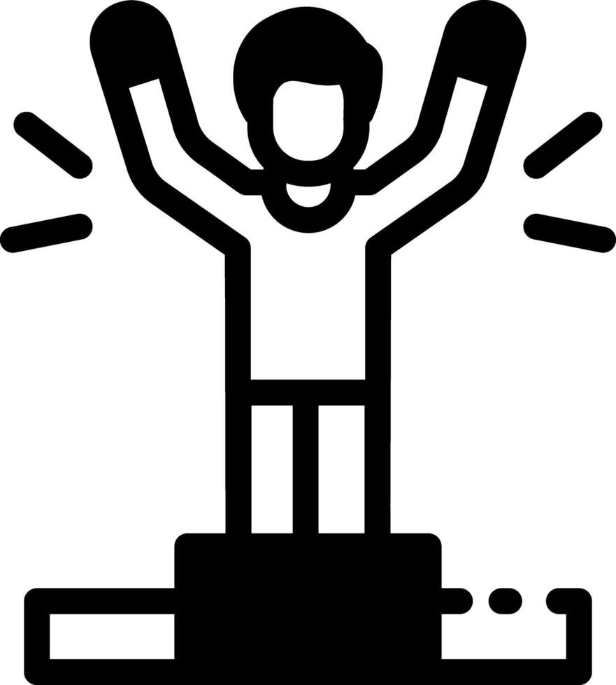 Glyph icon denoting business success achievement vector