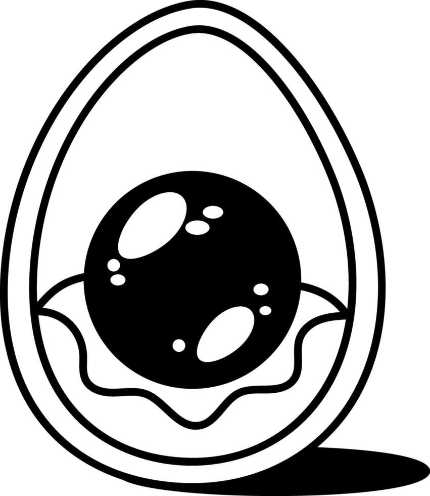 A doodle style icon of egg ovum vector