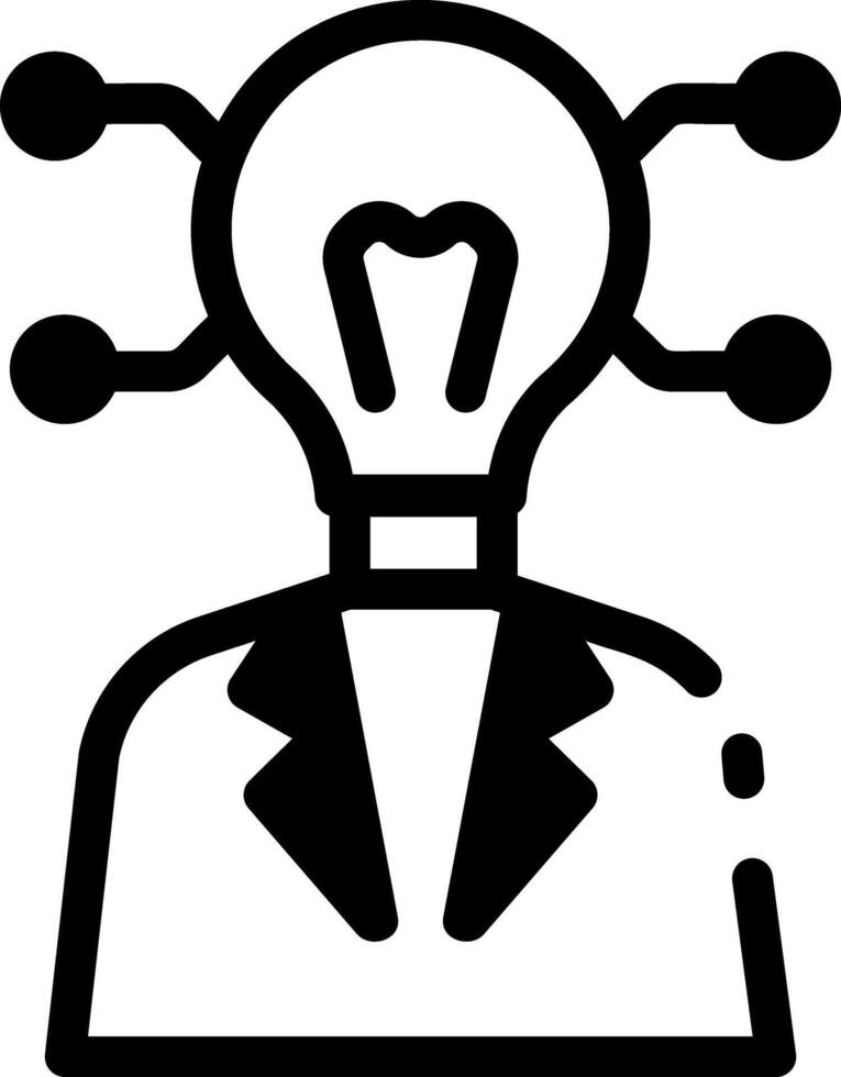 Glyph icon showing business innovation creative ideas vector
