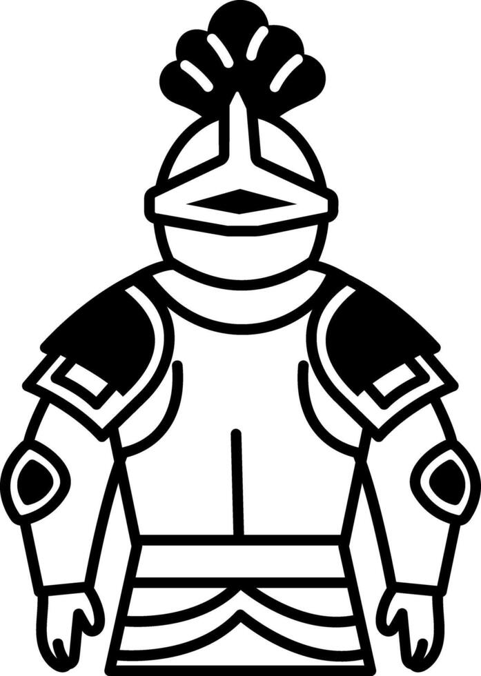 A doodle style icon of samurai armour vector