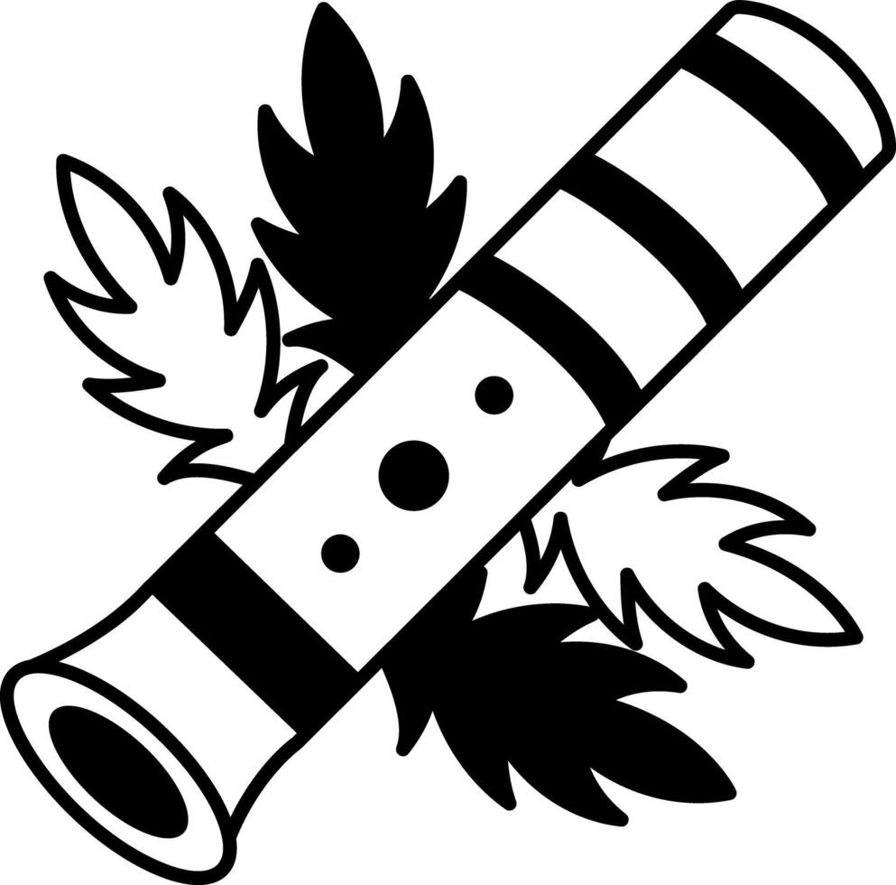 Peace pipe illustrated in sketchy style icon vector
