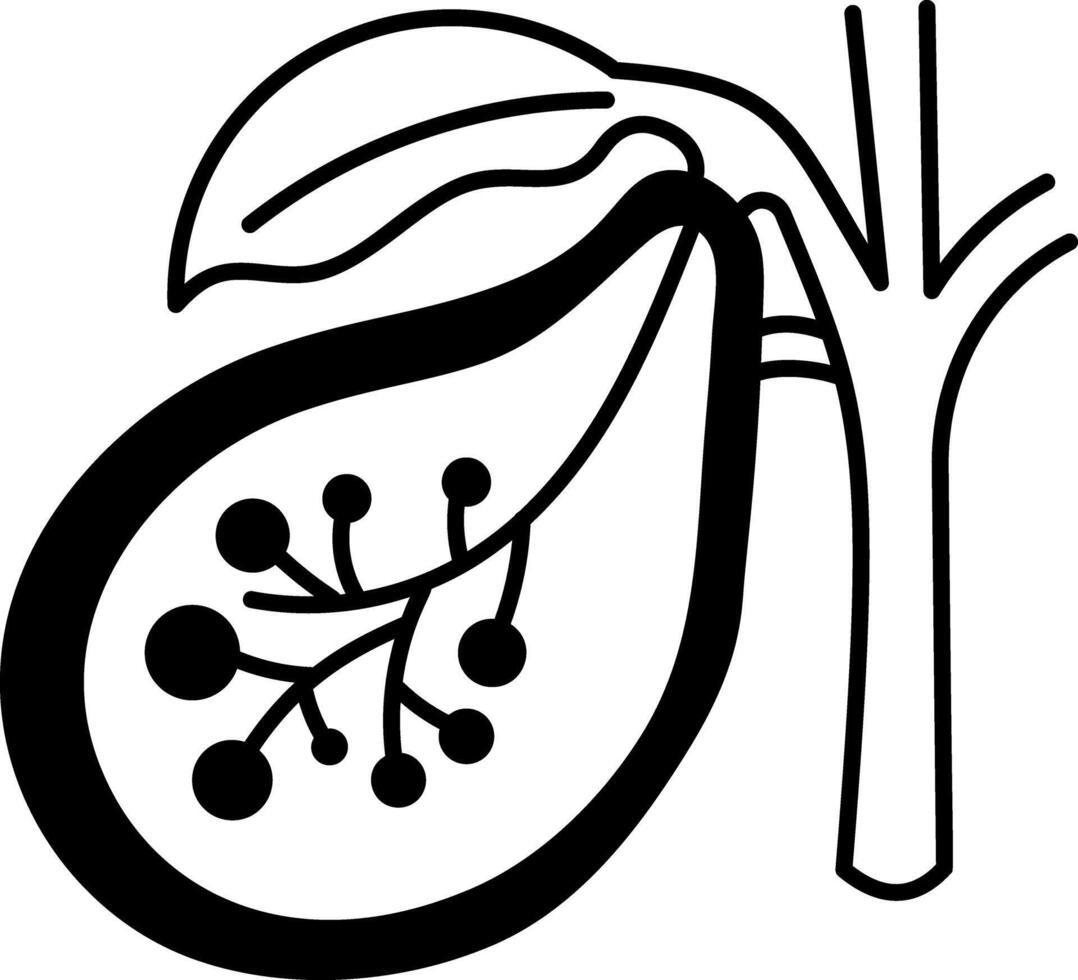 A drawing style icon of gallbladder vector