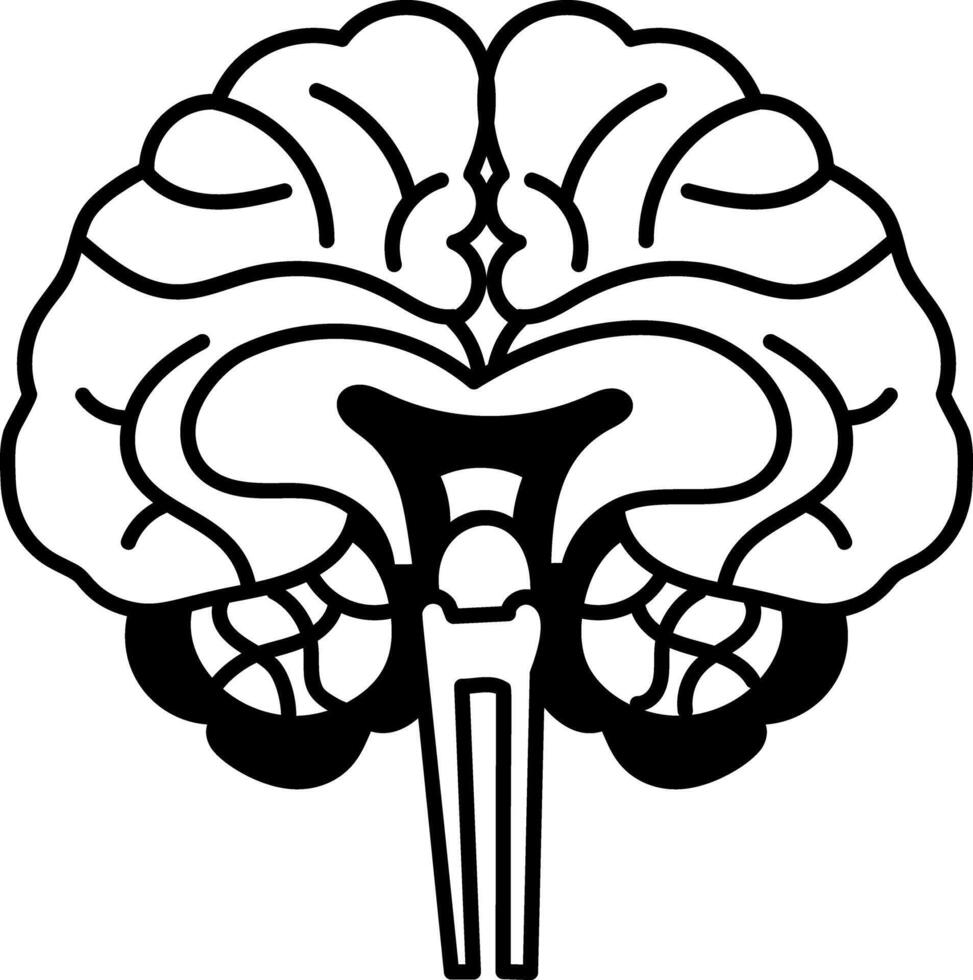 A sketchy style icon of hypothalamus vector