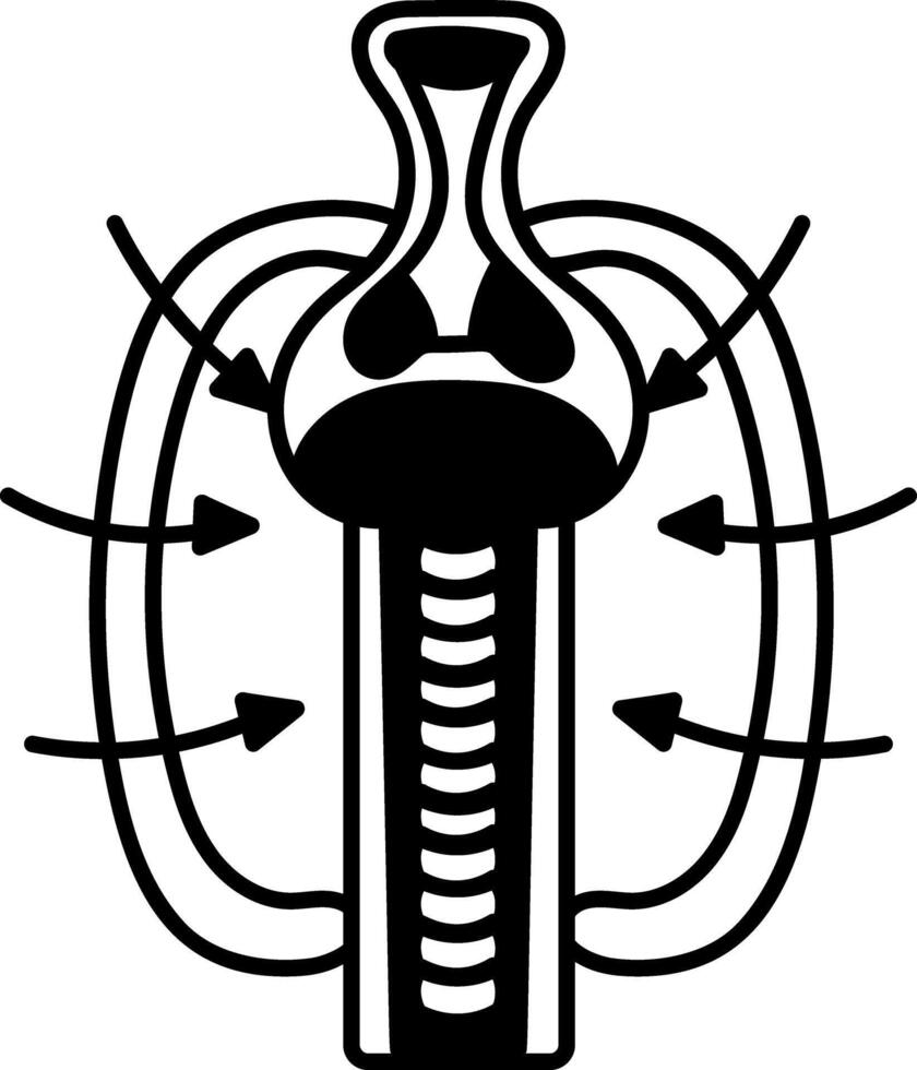 A doodle style icon of esophagus vector