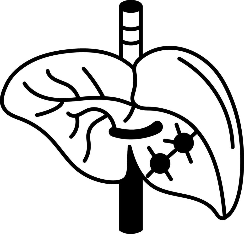 A doodle style icon of liver vector
