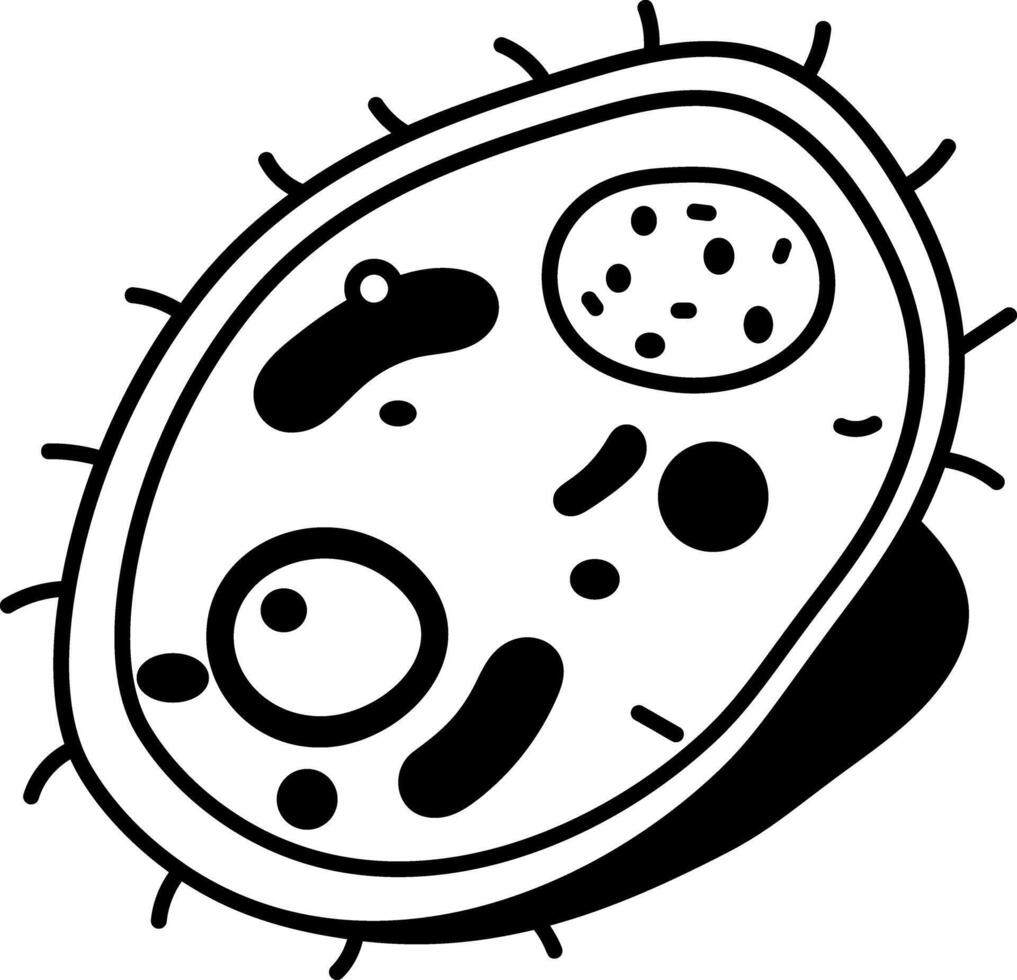 A sketchy style icon of liver hepatocyte vector