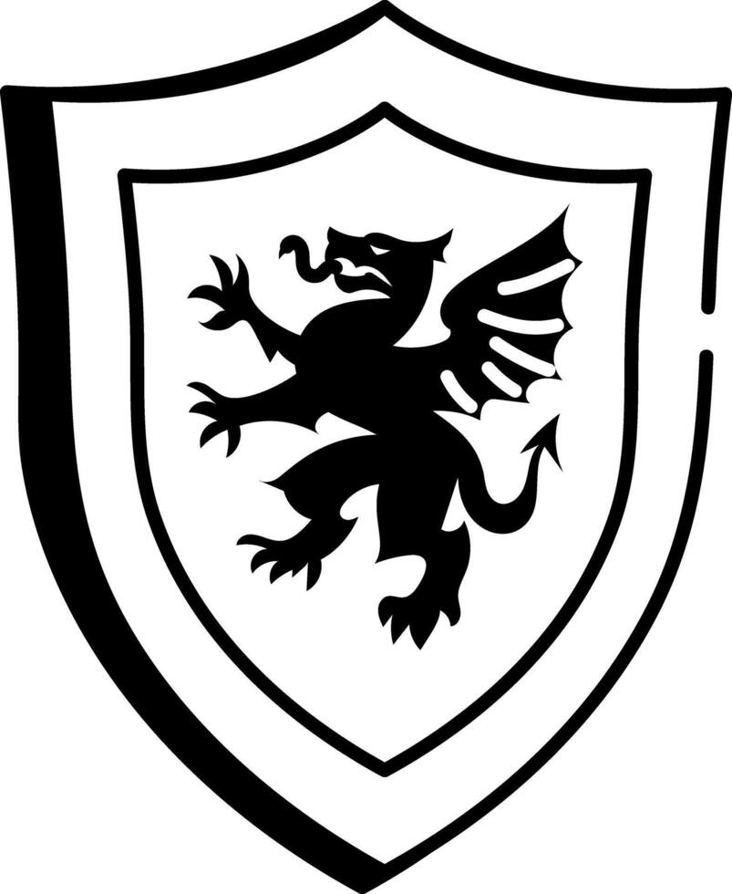 A sketchy style icon of a dragon chest vector