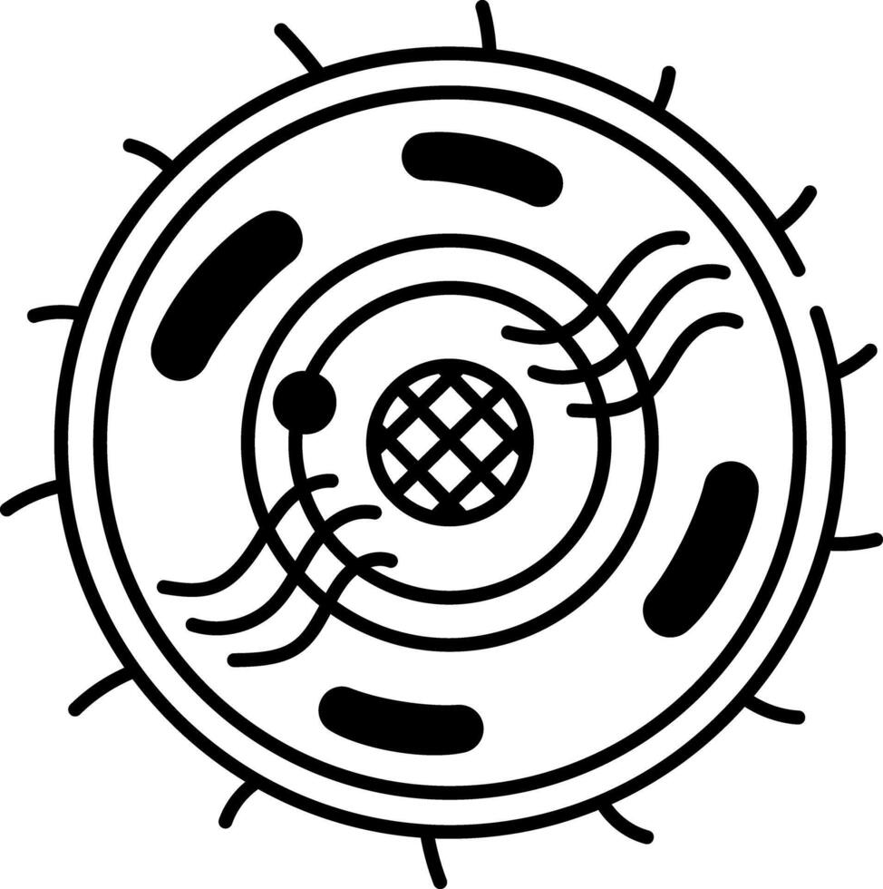 A doodle style icon of human nucleus vector
