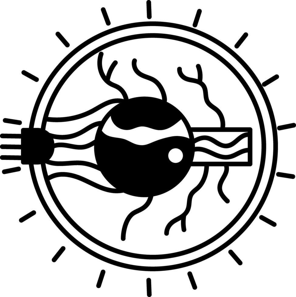A sketchy style icon of retina vector