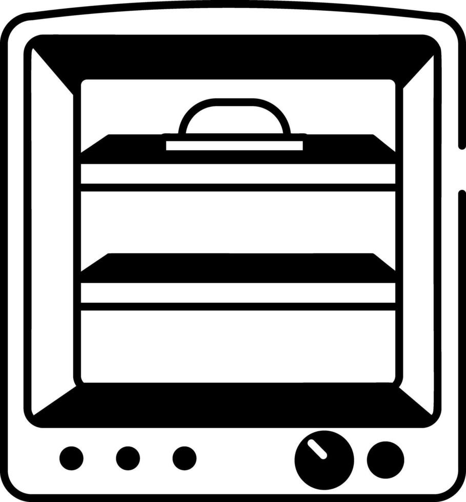 A hand drawn style icon of sterilization chamber vector