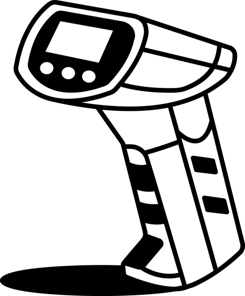A doodle style icon of barcode scanner vector