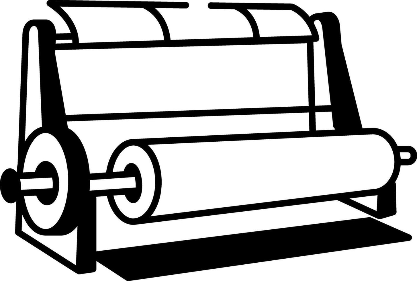 A doodle style icon of industrial printing vector