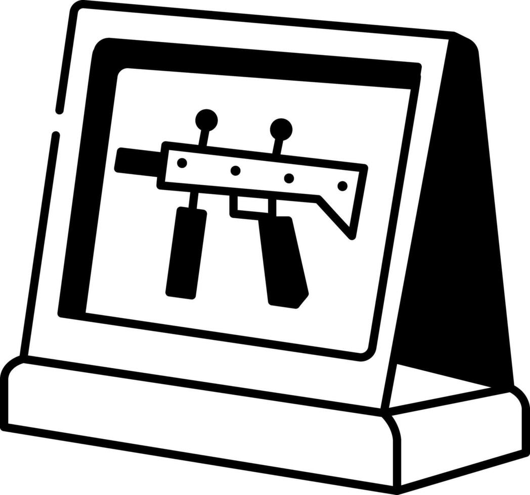 Weapon stand icon in hand drawn style vector