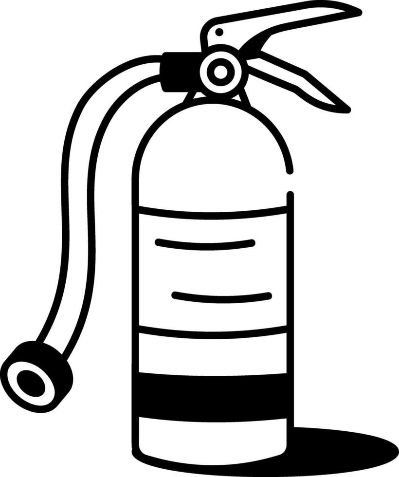 A drawing style icon of fire extinguisher vector
