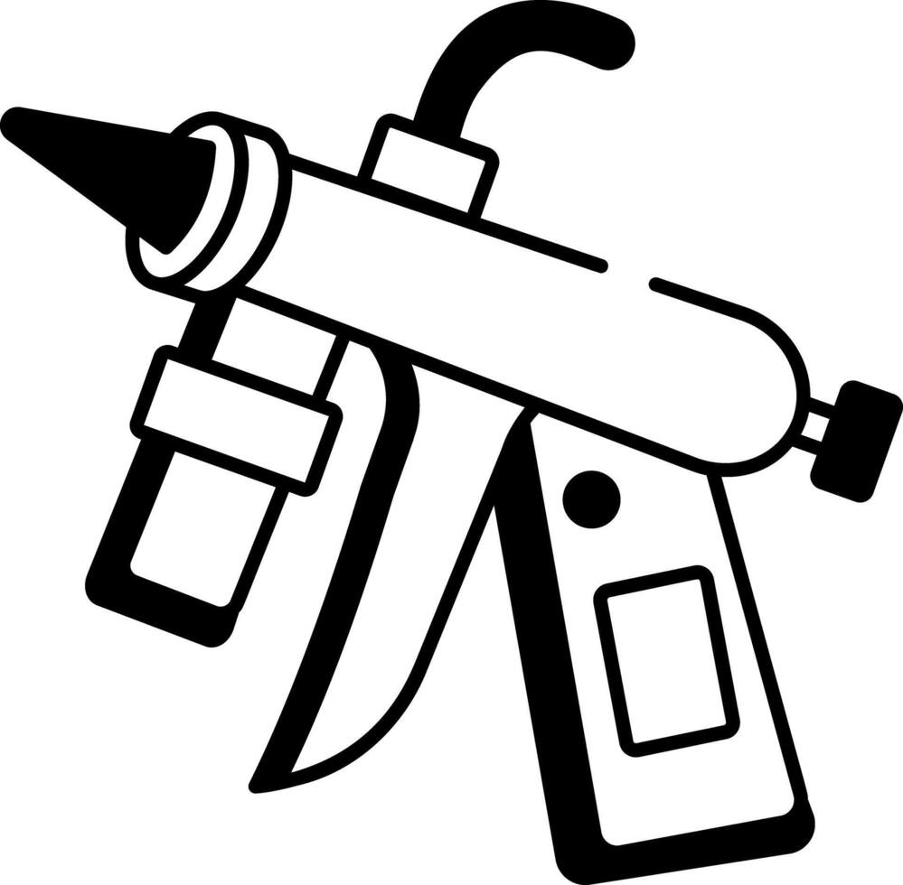 A hand drawn style icon of grease gun vector
