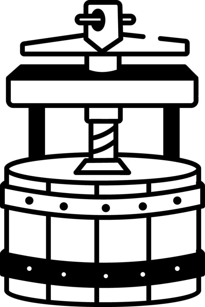 A sketchy style icon of pneumatic machine vector