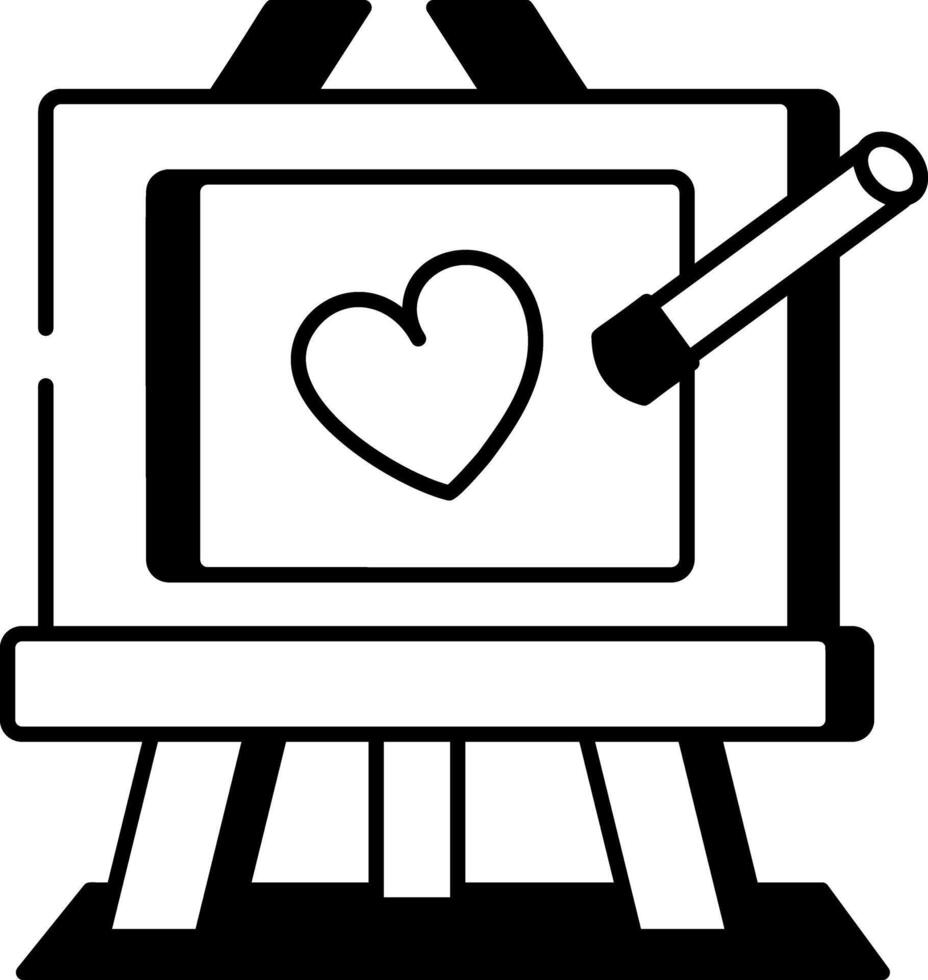 A hand drawn style icon of a chalkboard vector
