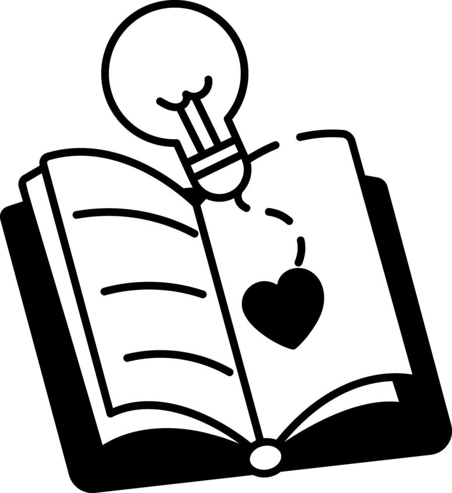 A doodle style icon depicting creative learning vector