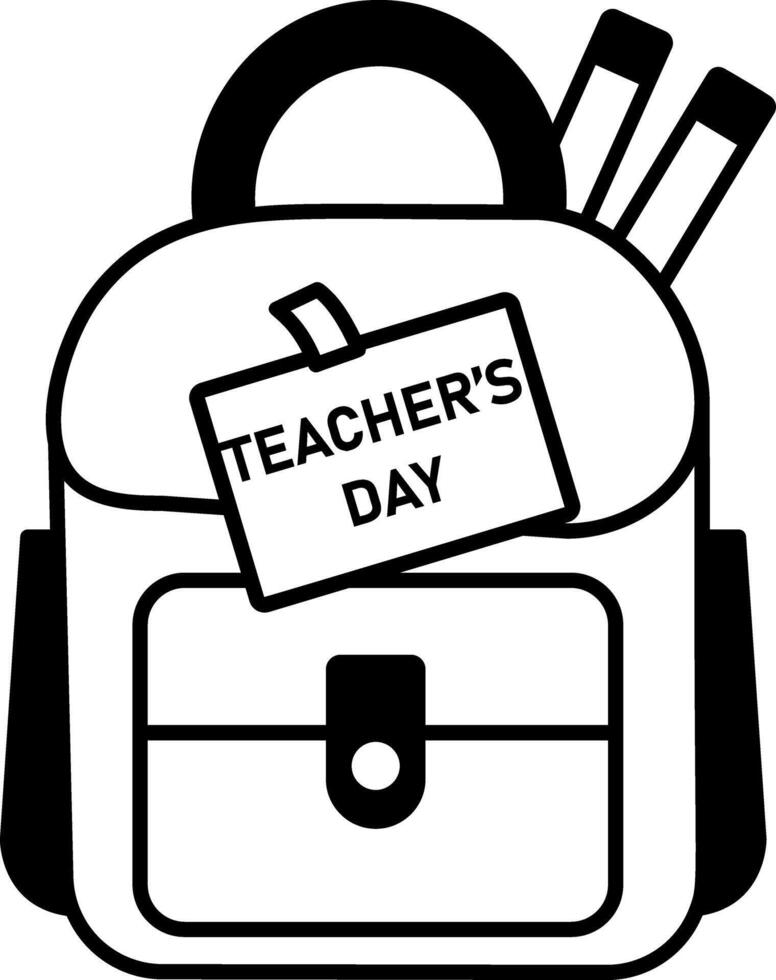 A hand drawn style icon of a school bag vector