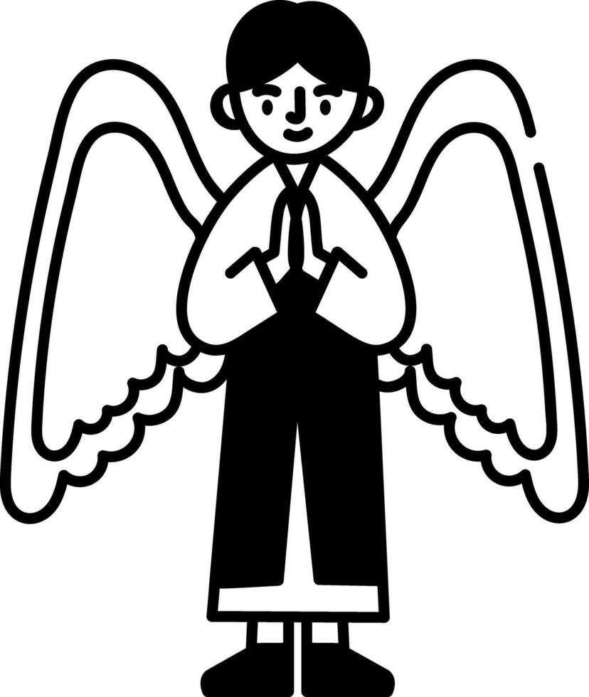 A hand drawn style icon showing a spiritual teacher vector