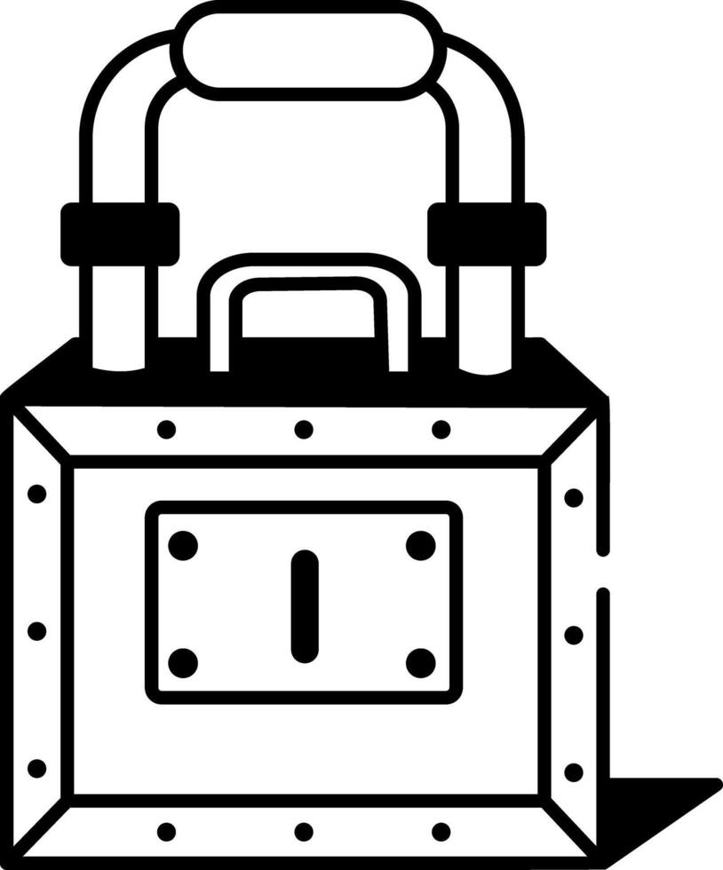 An icon of a detonator box designed in hand drawn style vector